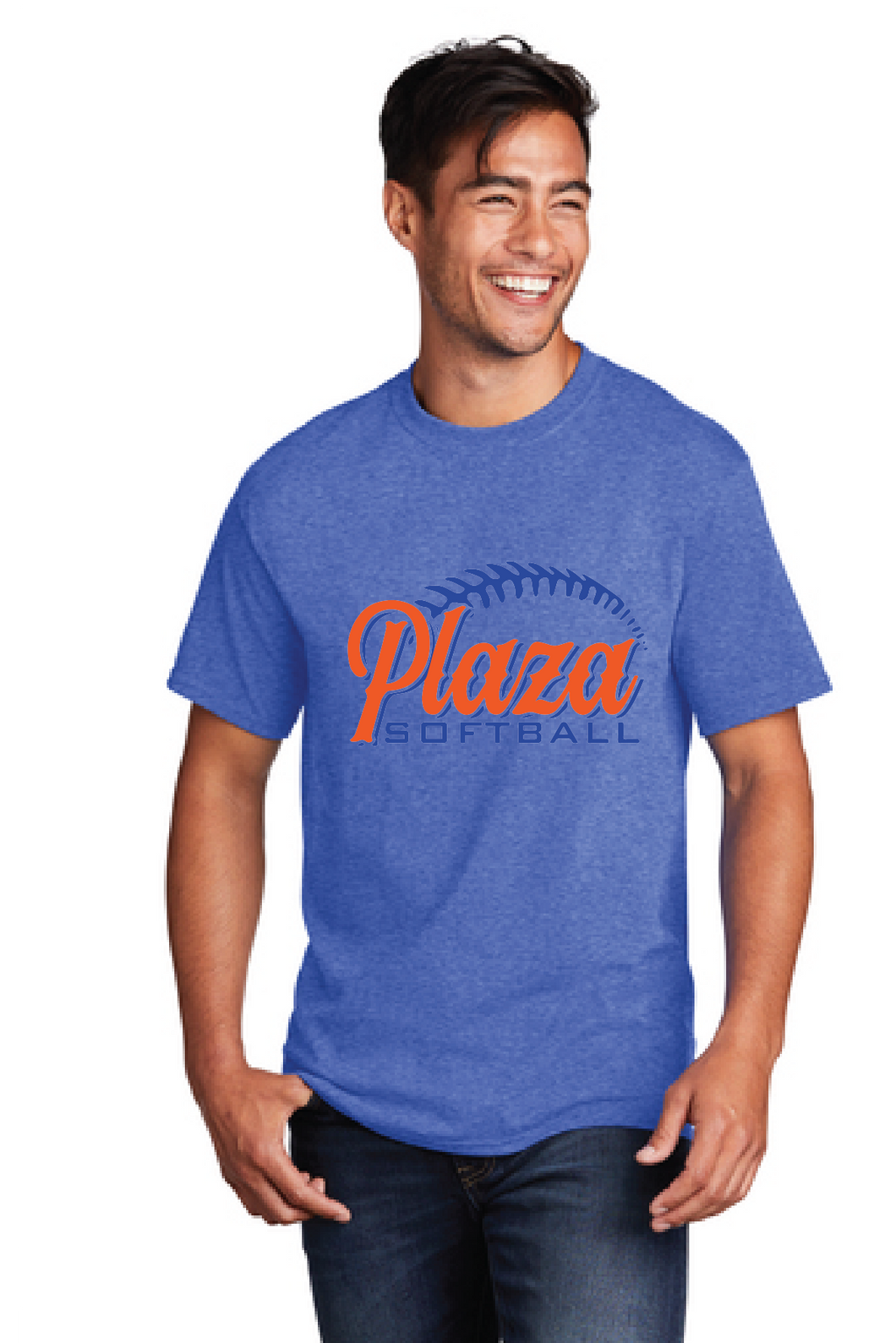 Core Cotton Tee / Heather Royal / Plaza Middle School Softball