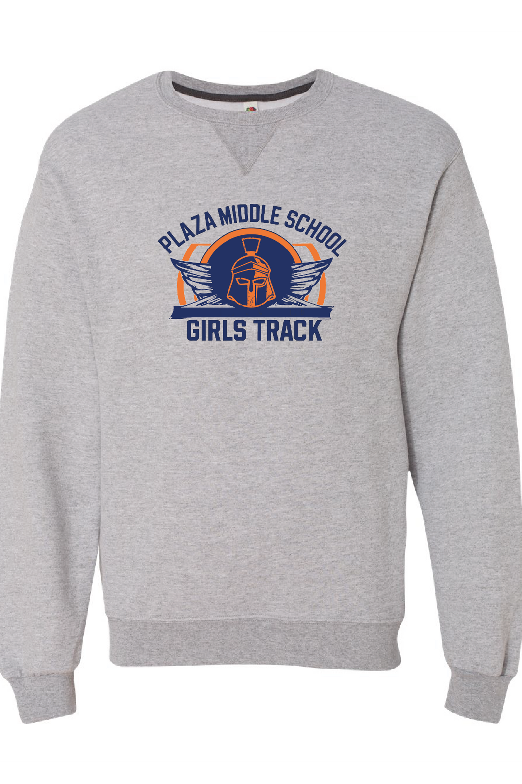 Sofspun Crewneck Sweatshirt / Athletic Heather / Plaza Middle School Track