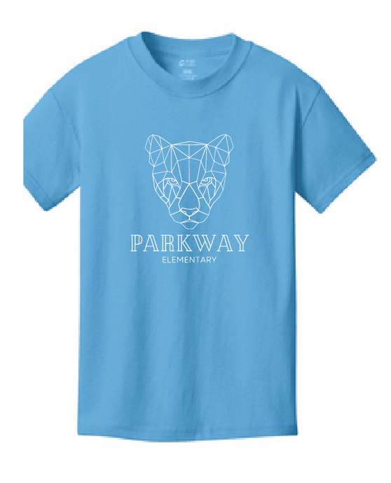 Core Cotton Tee / Aquatic Blue / Parkway Elementary School