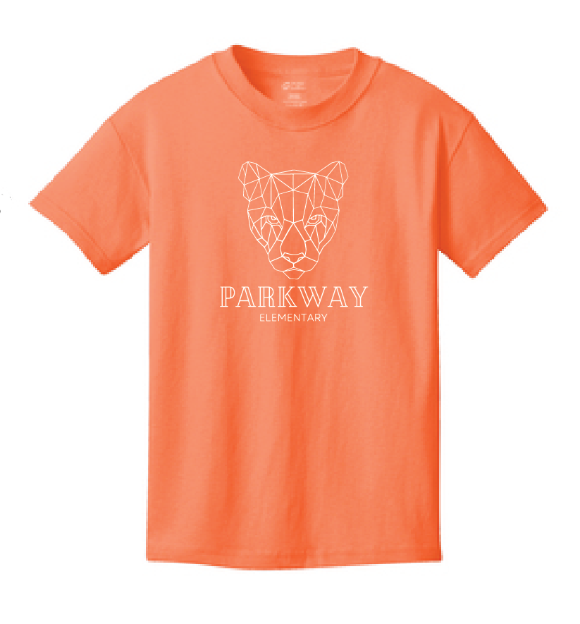 Core Cotton Tee / Neon Orange / Parkway Elementary School