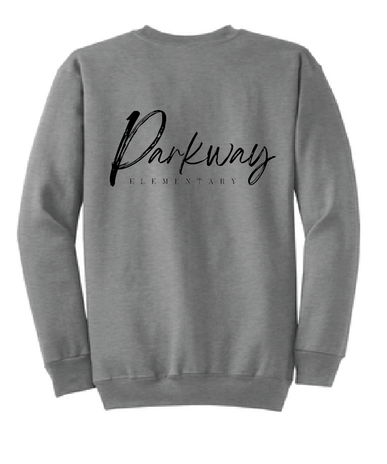 Core Fleece Crewneck Sweatshirt / Athletic Heather / Parkway Elementary School