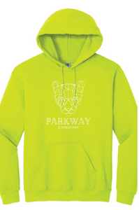 Core Fleece Pullover Hooded Sweatshirt / Neon Green / Parkway Elementary School