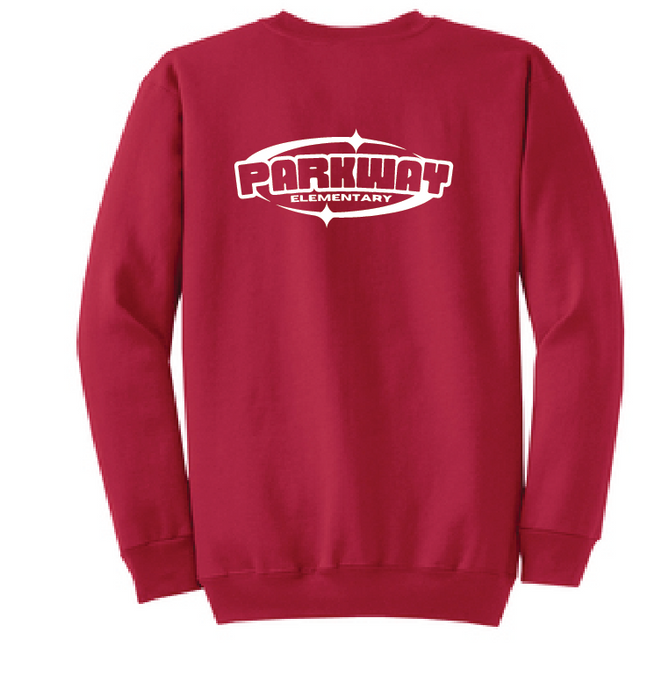 Core Fleece Crewneck Sweatshirt / Heather Red / Parkway Elementary School