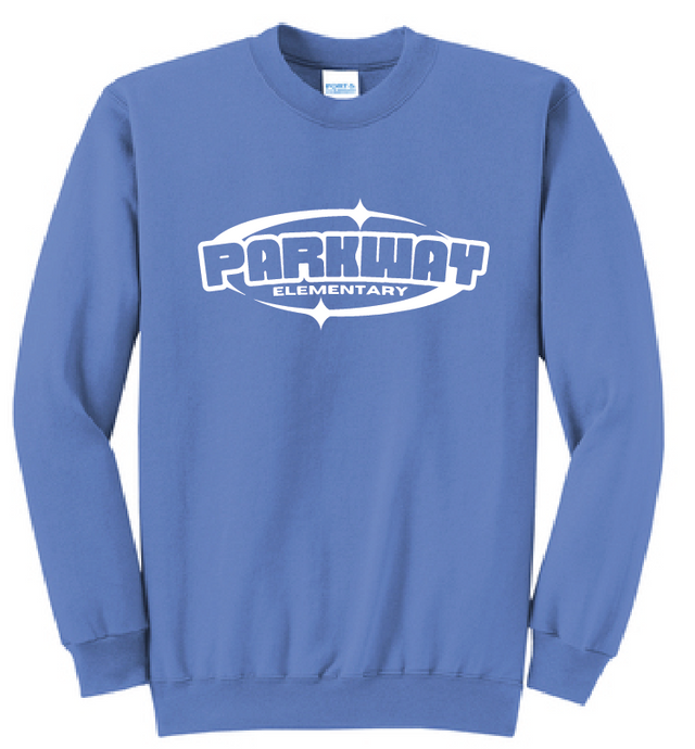 Core Fleece Crewneck Sweatshirt / Carolina Blue / Parkway Elementary School