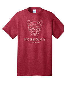 Core Cotton Tee / Heather Red / Parkway Elementary School