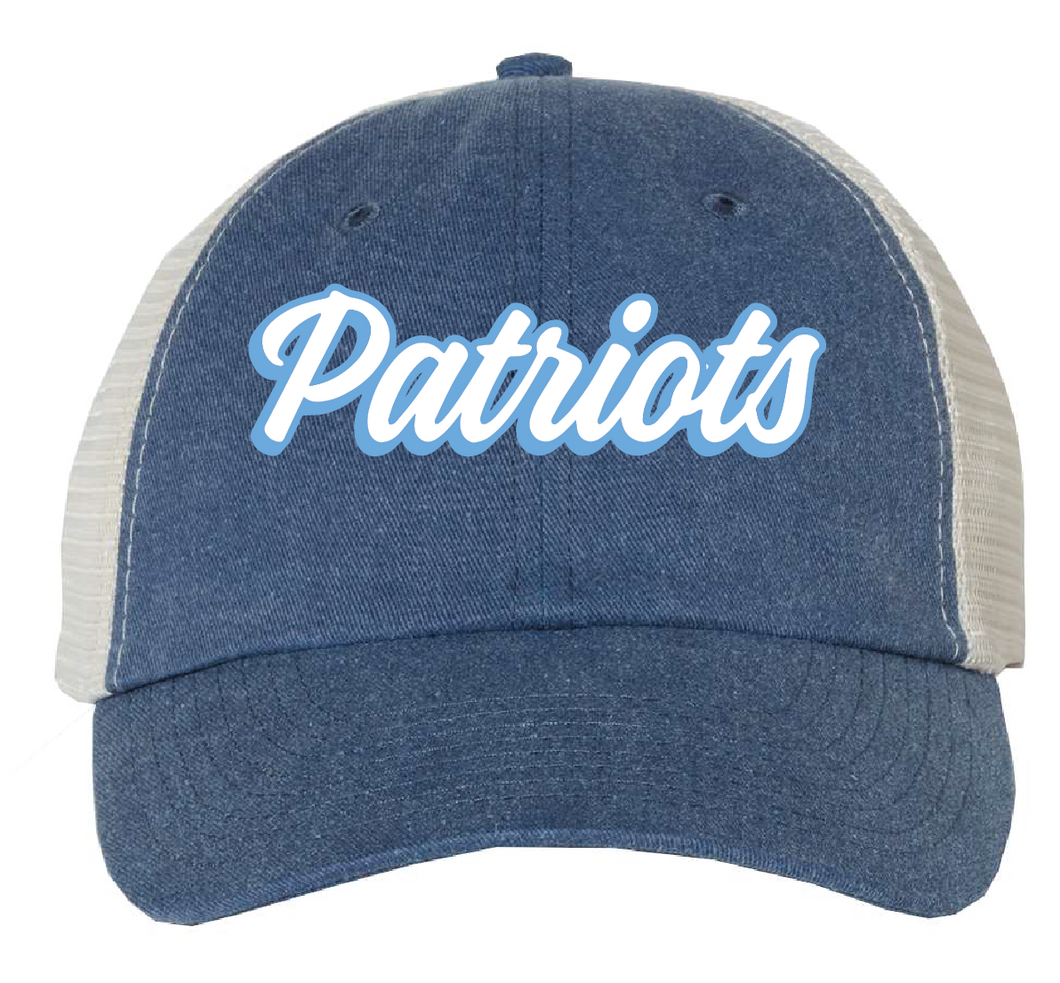 Patriots Soft Mesh Hat  / Royal & Stone / First Colonial High School