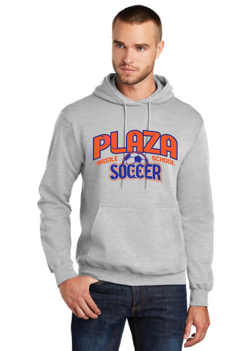 Core Fleece Pullover Hooded Sweatshirt / Ash / Plaza Middle School Boys Soccer