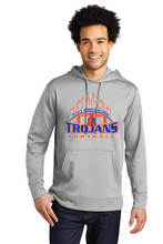 Performance Fleece Pullover Hooded Sweatshirt / Silver / Plaza Middle School Football