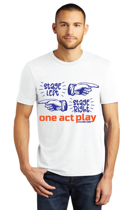 Softsyle Triblend Tee / White / Plaza Middle School One Act Play