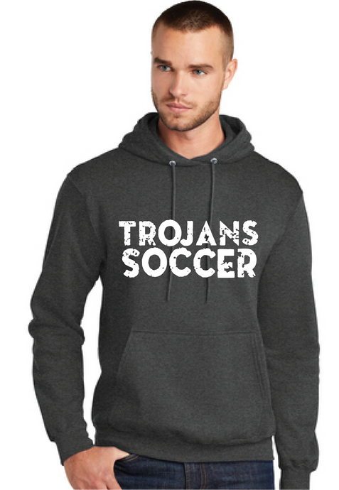 Fleece Pullover Hooded Sweatshirt / Dark Charcoal Grey / Plaza Middle School Boys Soccer