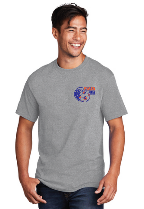 Short Sleeve Cotton T-Shirt / Athletic Heather / Plaza Middle School Girls Soccer