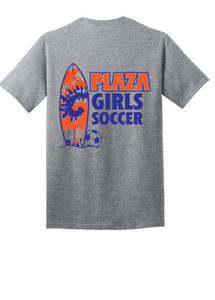 Short Sleeve Cotton T-Shirt / Athletic Heather / Plaza Middle School Girls Soccer