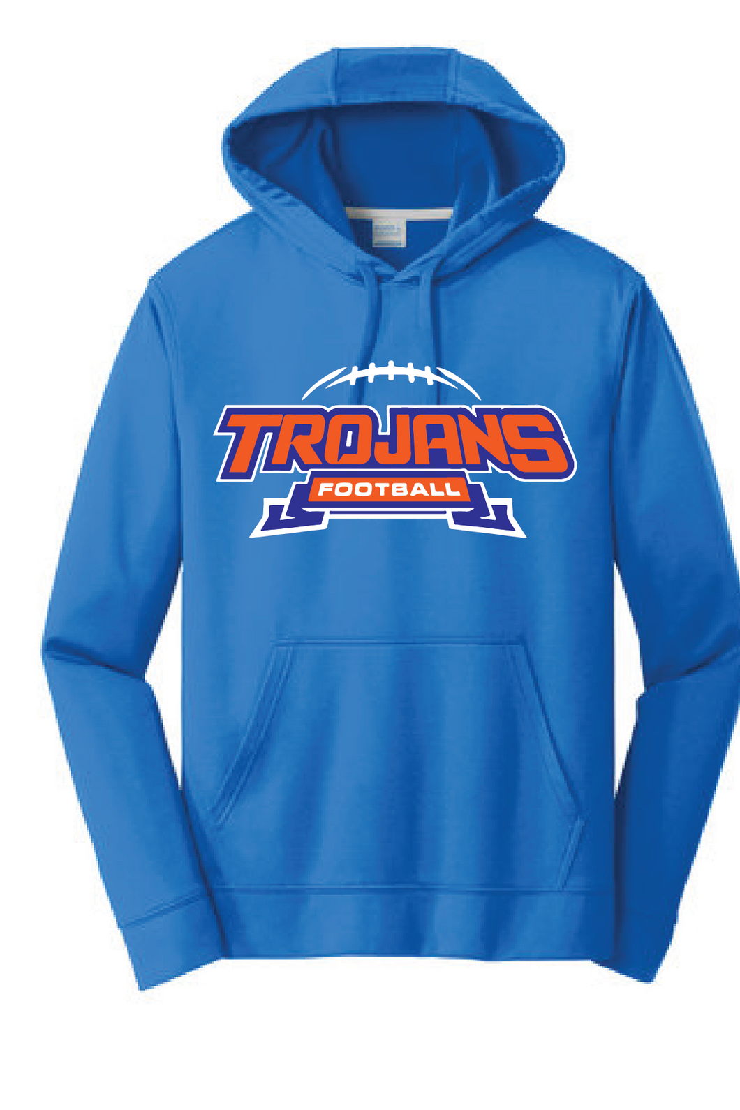 Performance Fleece Hooded Sweatshirt / Royal / Plaza Middle School Football