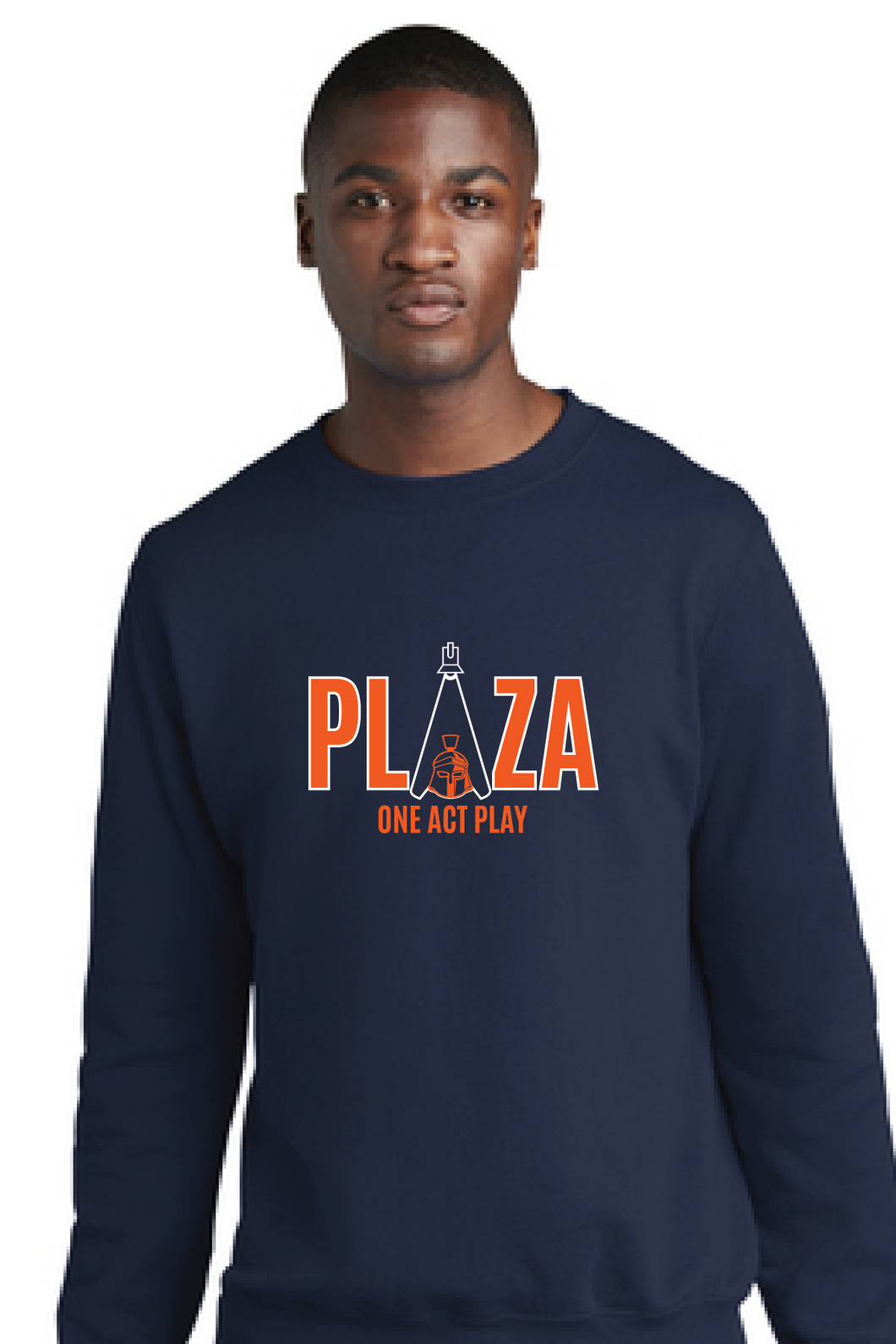 Core Fleece Crewneck Sweatshirt / Navy / Plaza Middle School One Act Play
