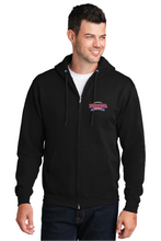 Fleece Full-Zip Hooded Sweatshirt / Black / Plaza Middle School Football