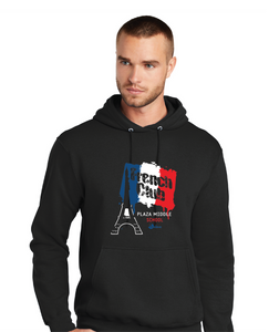 Fleece Hooded Sweatshirt (Youth & Adult) / Black / Plaza Middle School French club