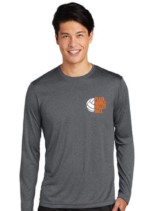 Long Sleeve Heather Contender Tee / Graphite / Plaza Middle School Volleyball