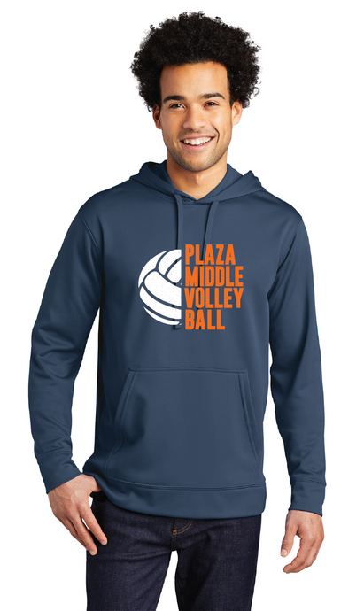 Performance Fleece Hooded Sweatshirt / Navy / Plaza Middle School Volleyball