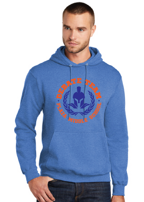 Fleece Pullover Hooded Sweatshirt / Heather Royal  / Plaza Middle School Debate
