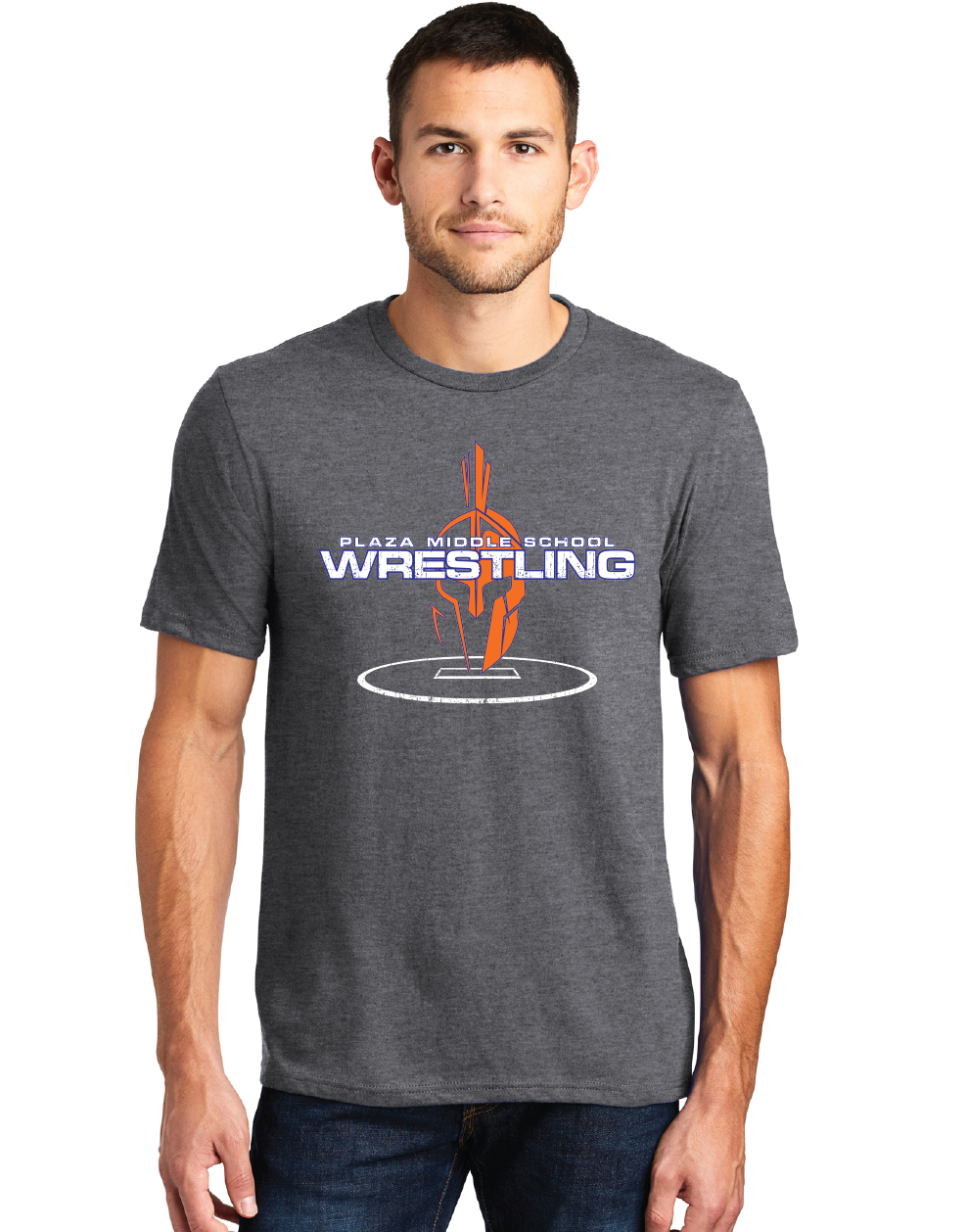 Very Important Tee / Heathered Charcoal / Plaza Middle School Wrestling
