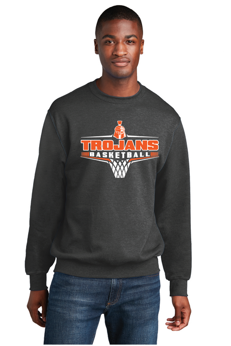 Core Fleece Crewneck Sweatshirt / Dark Heather Grey / Plaza Middle School Boys Basketball
