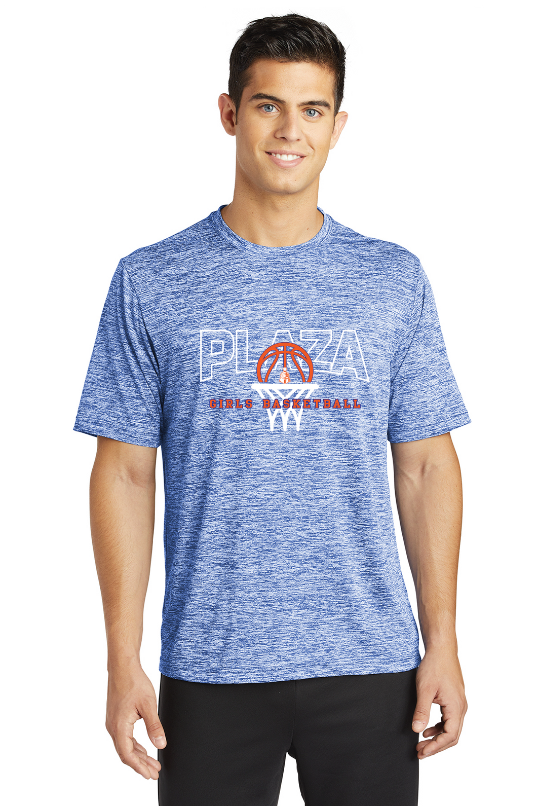 Electric Heather Tee / True Royal Electric / Plaza Middle School Girls Basketball