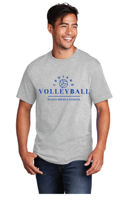 Core Cotton Tee  / Ash / Plaza Middle School Volleyball