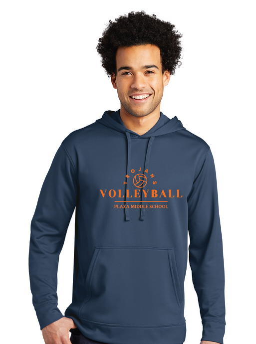 Performance Fleece Hooded Sweatshirt / Navy / Plaza Middle School Volleyball