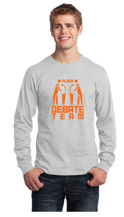 Long Sleeve Core Cotton Tee / Ash / Plaza Middle School Debate