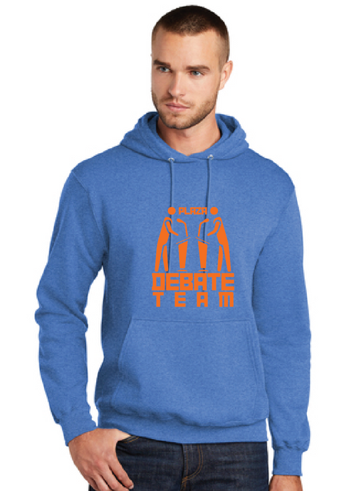 Fleece Pullover Hooded Sweatshirt / Heather Royal  / Plaza Middle School Debate