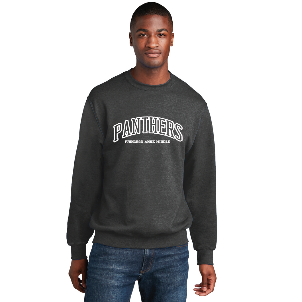 Core Fleece Crewneck Sweatshirt / Dark Heather Grey / Princess Anne Middle School Staff