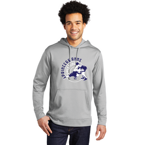 Performance Fleece Pullover Hooded Sweatshirt / Silver / Princess Anne Middle School Wrestling