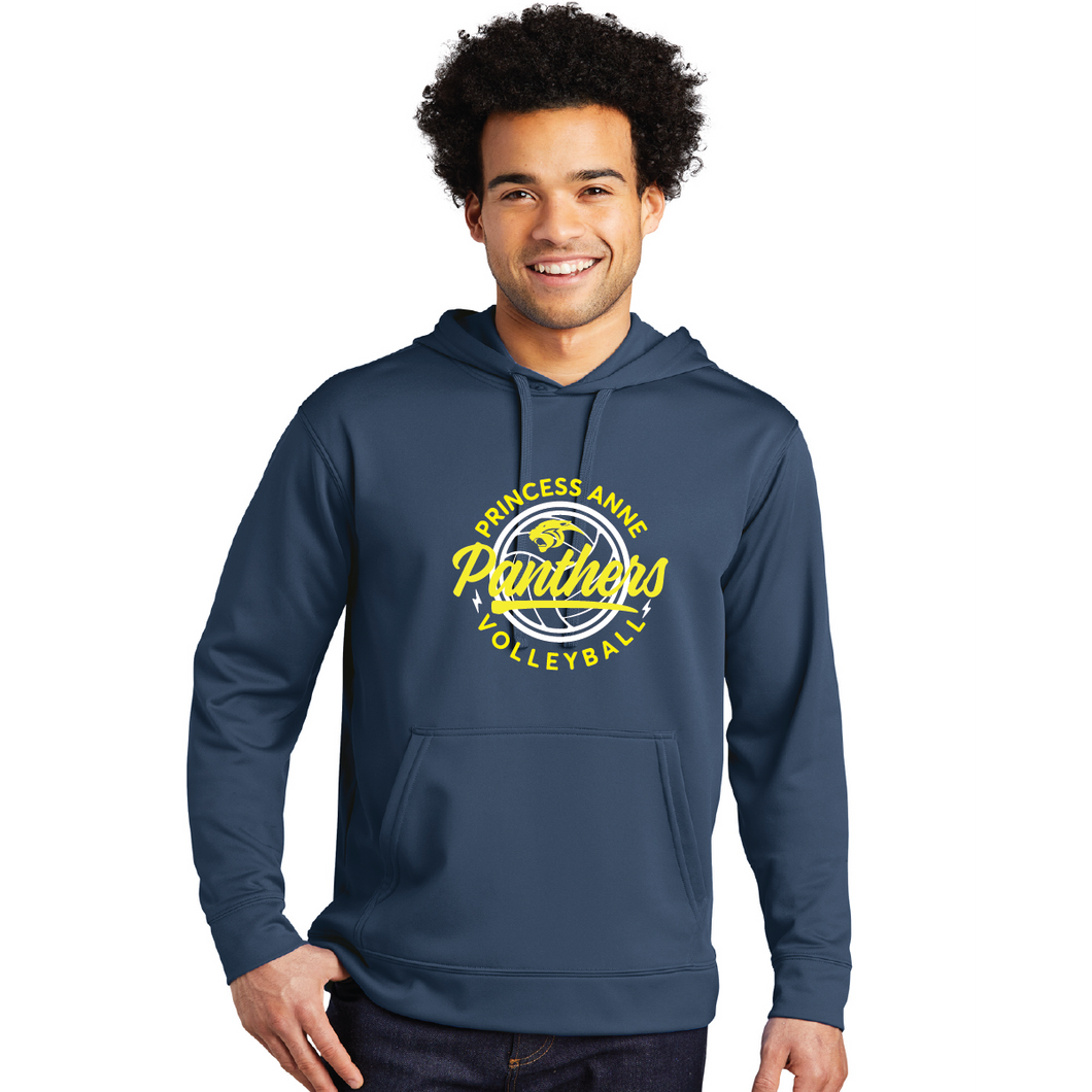 Performance Fleece Pullover Hooded Sweatshirt / Navy  / Princess Anne Middle School Volleyball