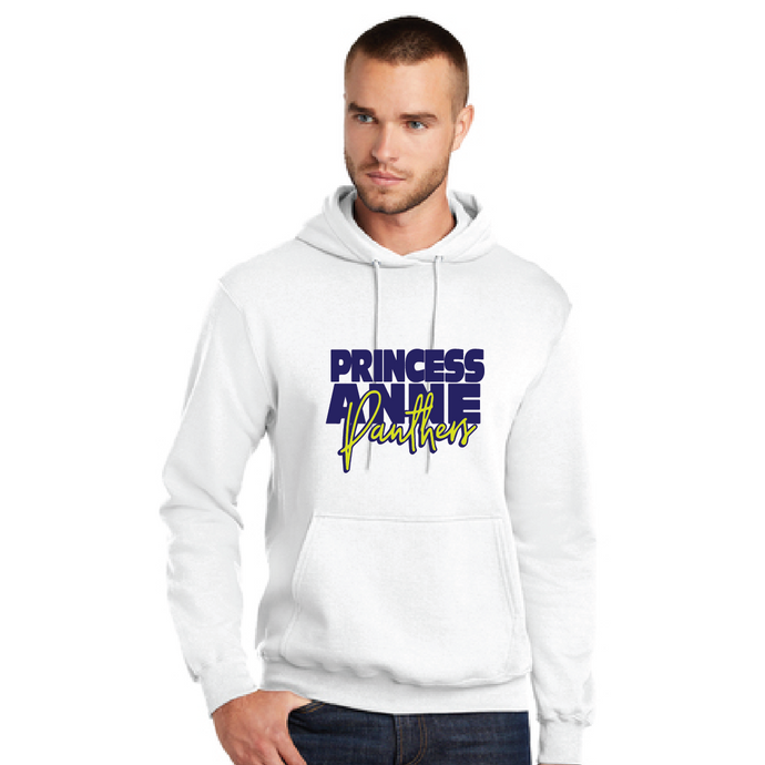 Core Fleece Pullover Hooded Sweatshirt / White / Princess Anne Middle School