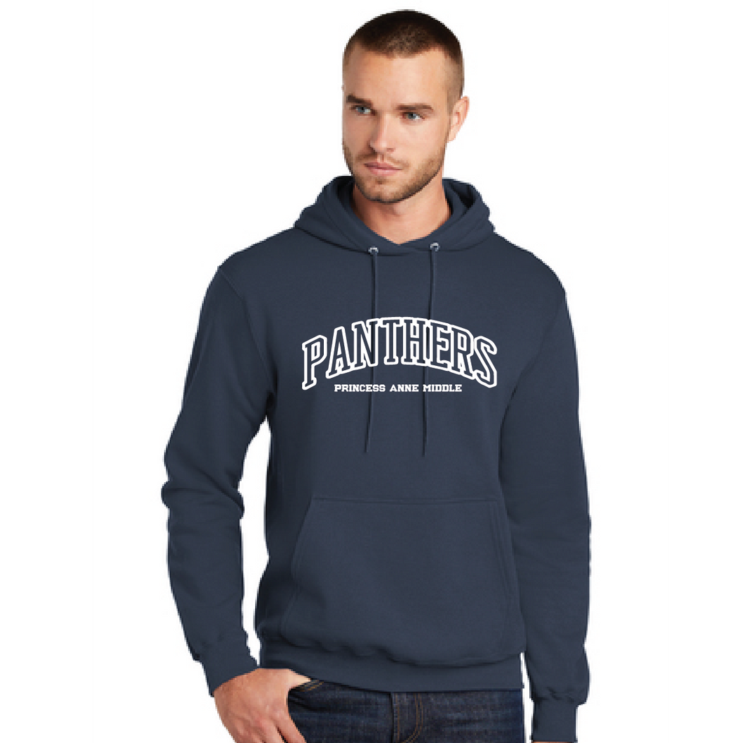 Fleece Pullover Hooded Sweatshirt / Navy / Princess Anne Middle School Staff