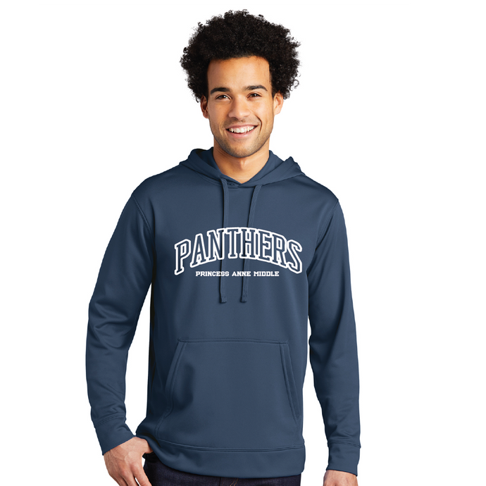 Performance Fleece Pullover Hooded Sweatshirt / Navy  / Princess Anne Middle School Staff