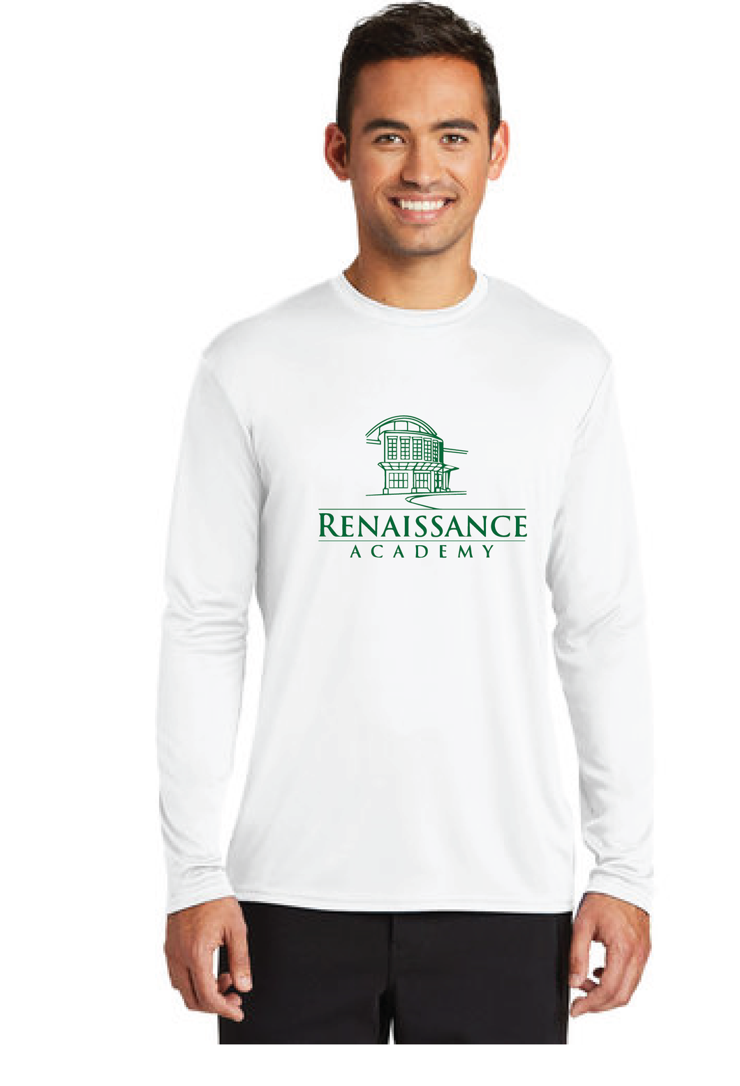 Long Sleeve Performance Tee / White / Renaissance Academy