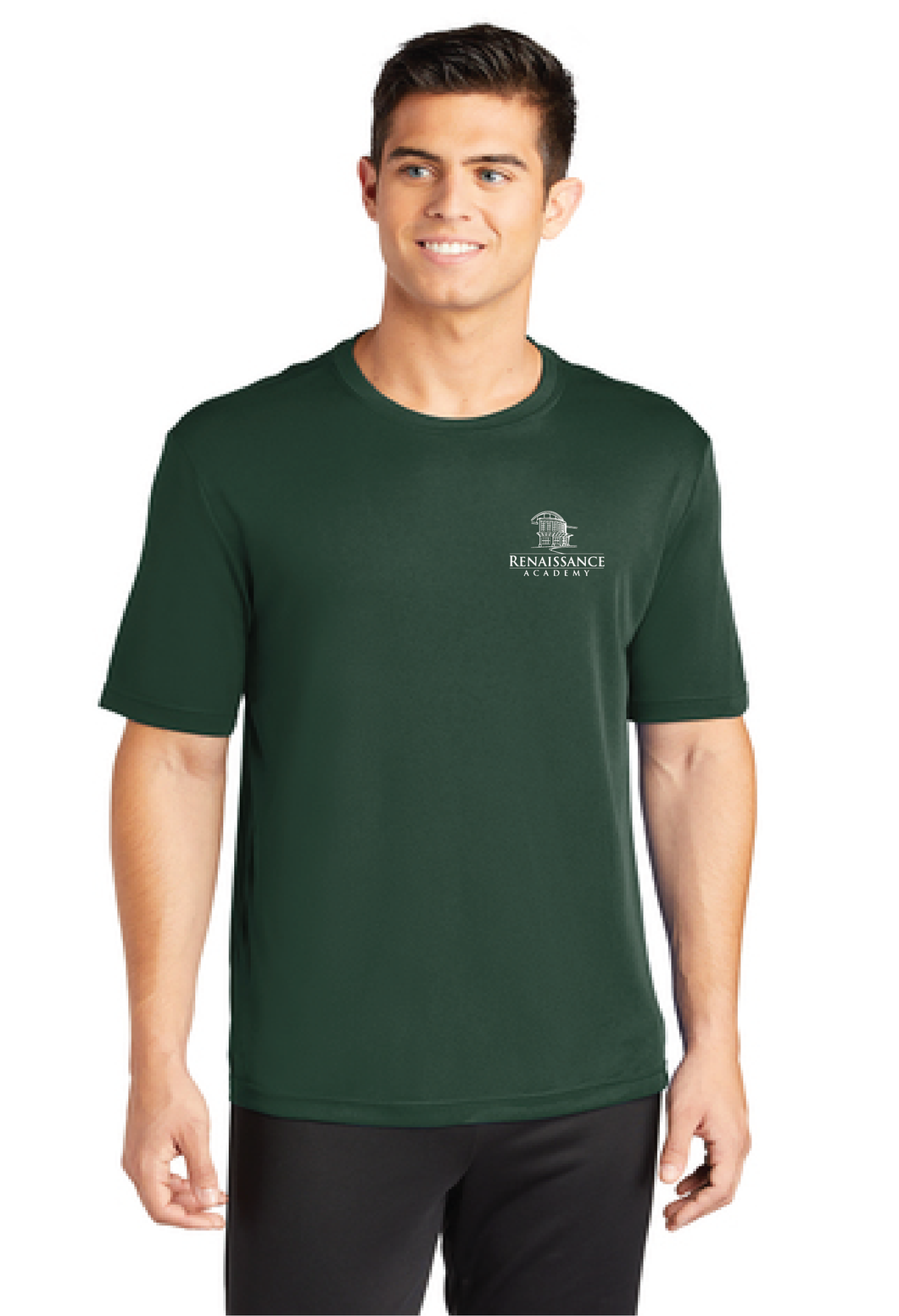 PosiCharge Performance Tee / Forest Green / Renaissance Academy