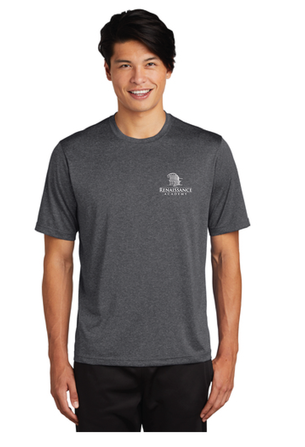 Heather Contender Tee / Graphite Heather / Renaissance Academy