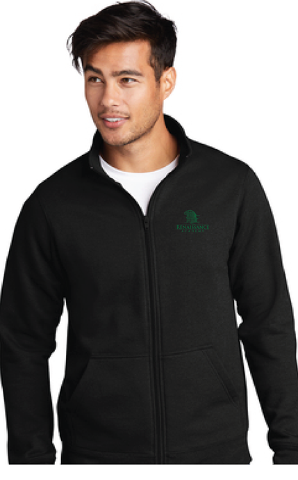 Core Fleece Cadet Full-Zip Sweatshirt / Black / Renaissance Academy