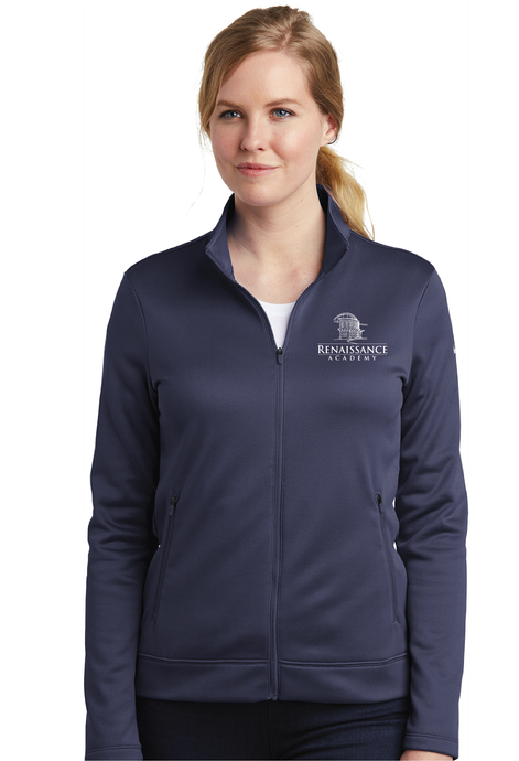 Nike Ladies Therma-FIT Full-Zip Fleece / Navy / Renaissance Academy