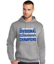 Divisional Champions Fleece Pullover Hooded Sweatshirt / Athletic Heather / Greenbrier Seahawks Swim Team