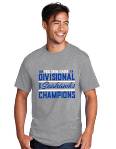 Divisional Champions Core Cotton Tee / Athletic Heather / Greenbrier Seahawks Swim Team