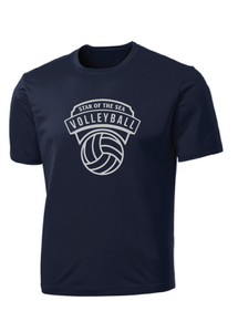 Performance Tee (Youth & Adult) / Navy / Star Of The Sea Volleyball