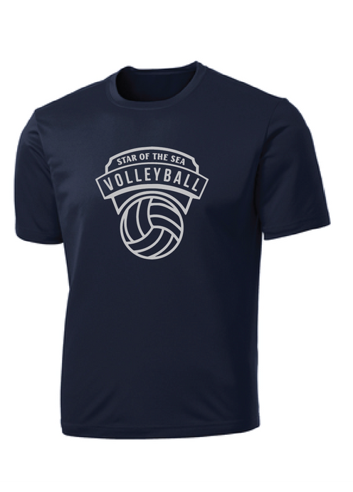 Performance Tee (Youth & Adult) / Navy / Star Of The Sea Volleyball