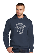 Fleece Pullover Hooded Sweatshirt (Youth & Adult) / Navy / Star Of The Sea Volleyball