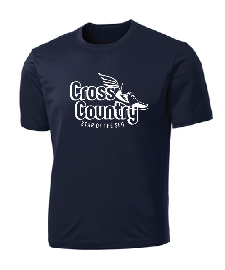 Performance Tee (Youth & Adult) / Navy / Star Of The Sea Cross County