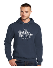 Fleece Pullover Hooded Sweatshirt (Youth & Adult) / Navy / Star Of The Sea Cross County