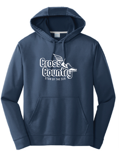 Performance Fleece Pullover Hooded Sweatshirt (Youth & Adult) / Navy / Star Of The Sea Cross County