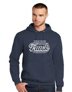 Fleece Pullover Hooded Sweatshirt (Youth & Adult) / Navy / Star Of The Sea Track